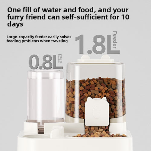 Automatic Pet Feeder Bowl with Water Dispenser