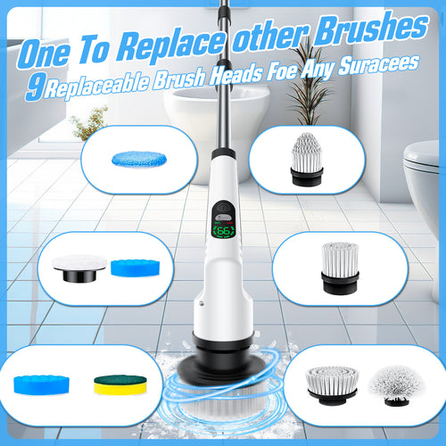 Adjustable Electric Cleaning Brush with Multiple Attachments