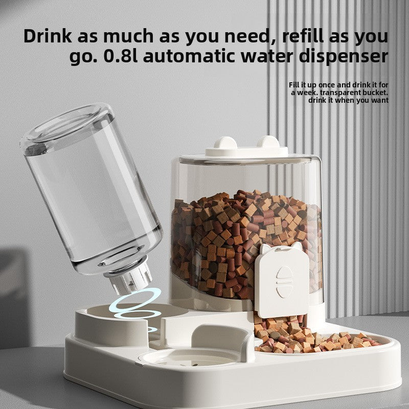 Automatic Pet Feeder Bowl with Water Dispenser